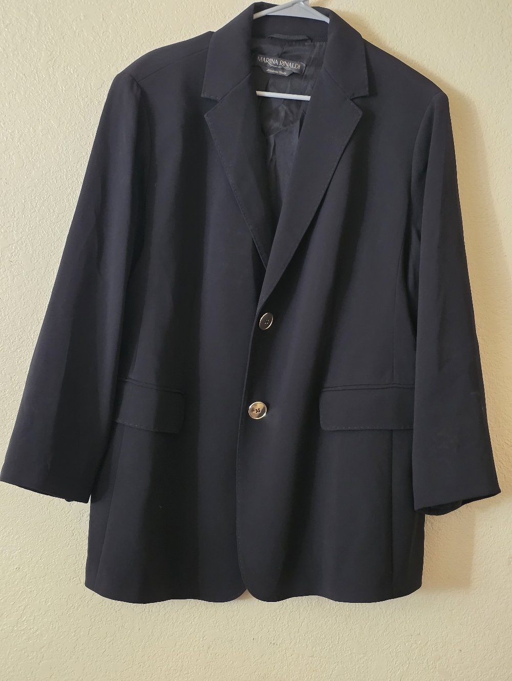 Marina Rinaldi Black Tailored Jacket Size 29.